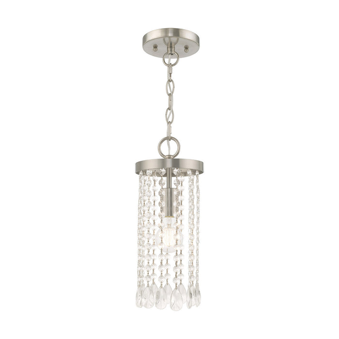 Livex Lighting - 51062-91 - One Light Mini Pendant - Elizabeth - Brushed Nickel