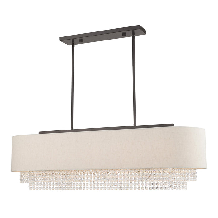 Livex Lighting - 51125-92 - Five Light Linear Chandelier - Carlisle - English Bronze