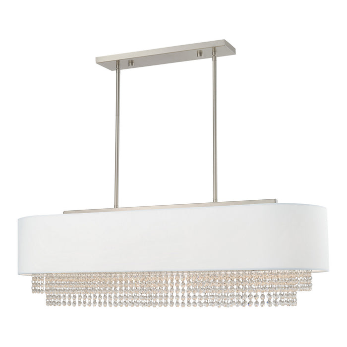 Livex Lighting - 51126-91 - Five Light Linear Chandelier - Carlisle - Brushed Nickel