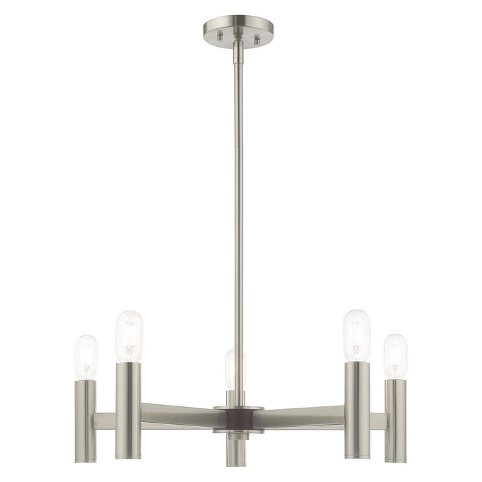 Livex Lighting - 51135-91 - Five Light Chandelier - Copenhagen - Brushed Nickel