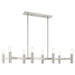 Livex Lighting - 51138-91 - Eight Light Linear Chandelier - Copenhagen - Brushed Nickel