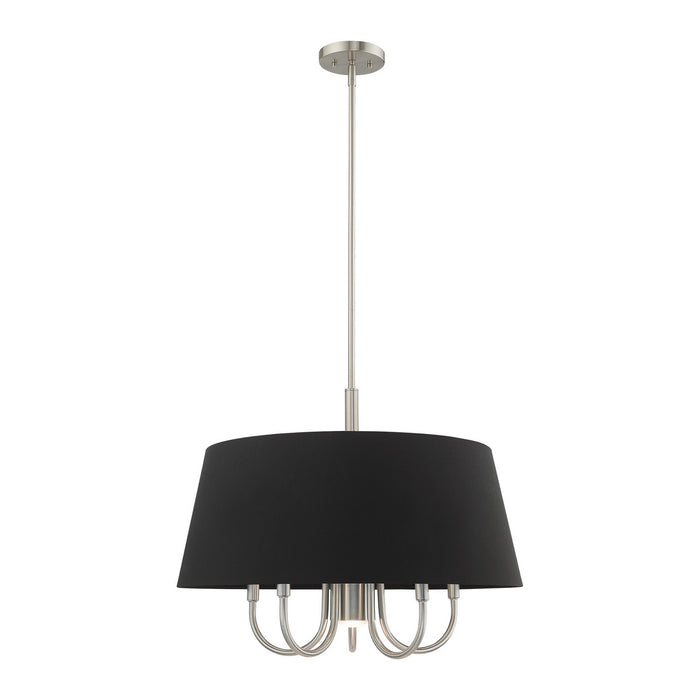 Livex Lighting - 51356-91 - Six Light Chandelier - Belclaire - Brushed Nickel