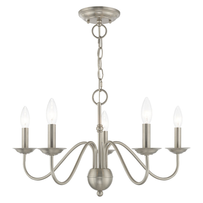 Livex Lighting - 52165-91 - Five Light Chandelier - Windsor - Brushed Nickel