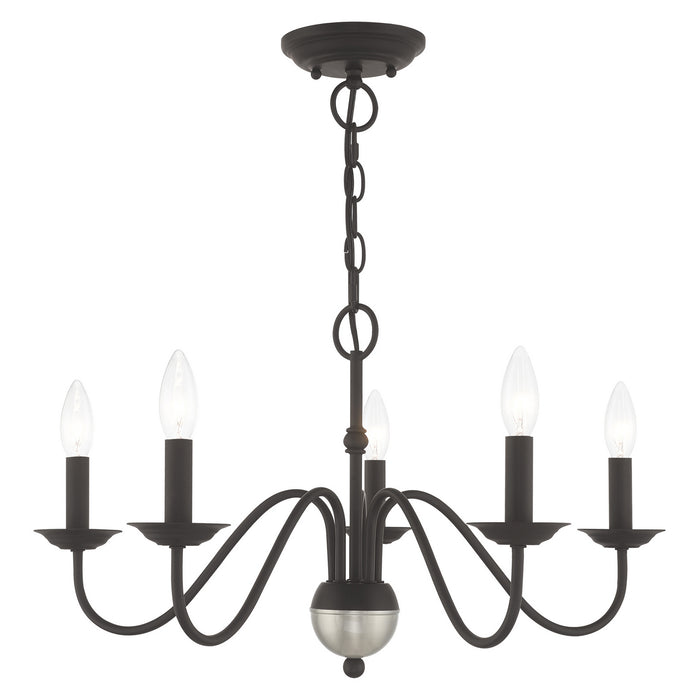 Livex Lighting - 52165-04 - Five Light Chandelier - Windsor - Black