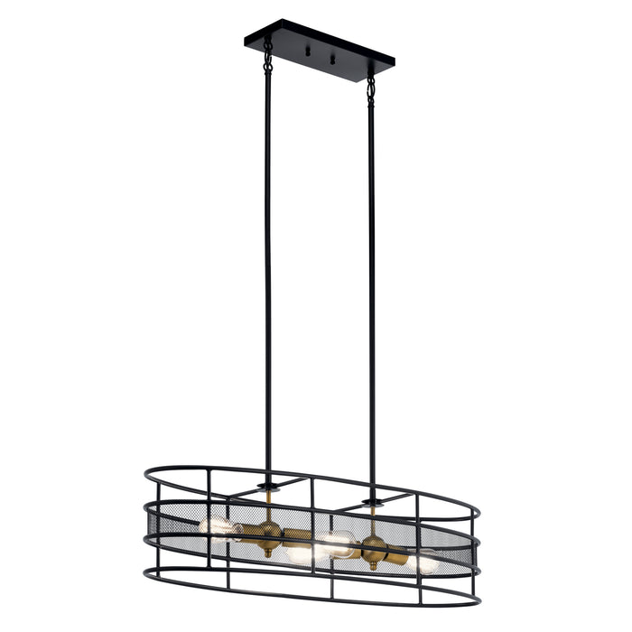 Kichler - 43595BK - Four Light Chandelier - Piston - Black