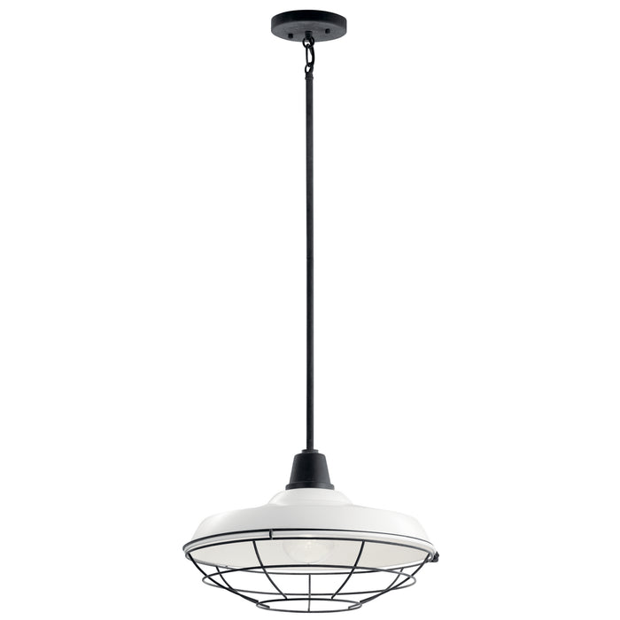 Kichler - 49993WH - One Light Outdoor Pendant/Semi Flush - Pier - White