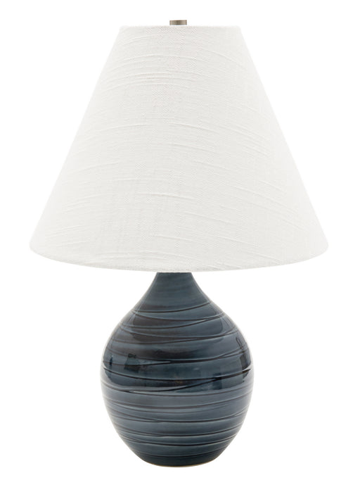 House of Troy - GS200-SBG - One Light Table Lamp - Scatchard - Scored Blue Gloss