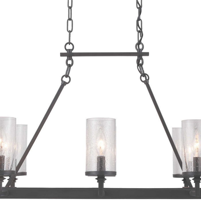 Eight Light Chandelier from the Gresham collection in Graphite finish