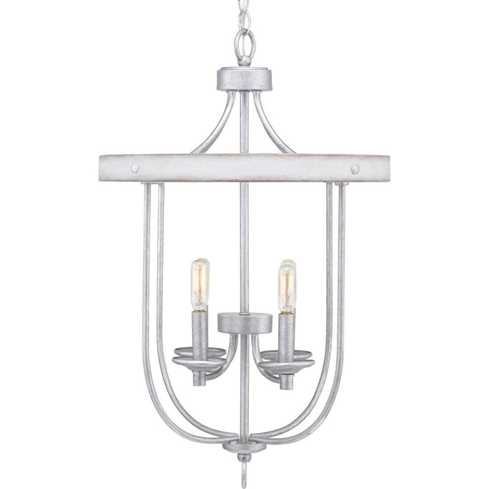 Four Light Foyer Pendant from the Gulliver collection in Galvanized Finish finish