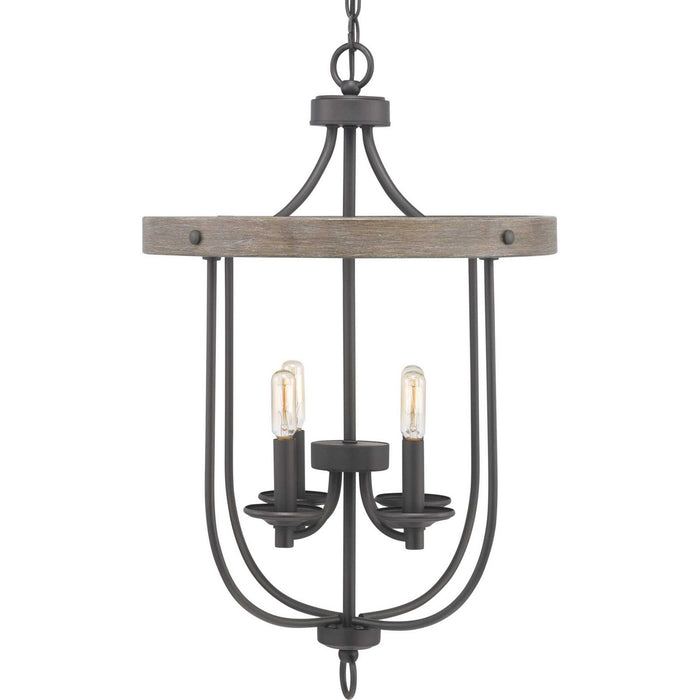 Four Light Foyer Pendant from the Gulliver collection in Graphite finish