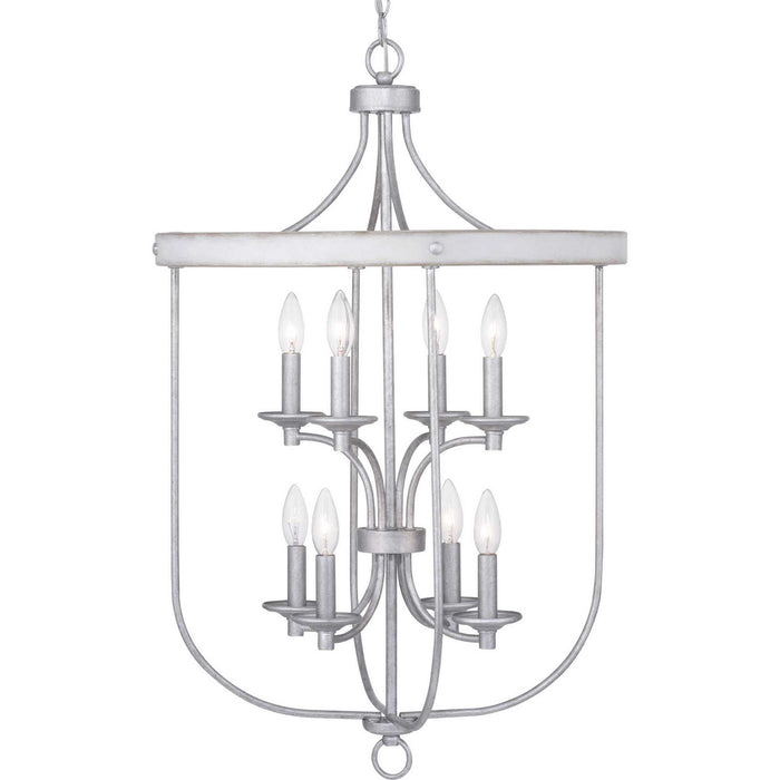 Eight Light Foyer Pendant from the Gulliver collection in Galvanized Finish finish