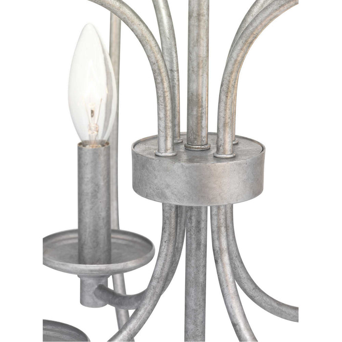Eight Light Foyer Pendant from the Gulliver collection in Galvanized Finish finish