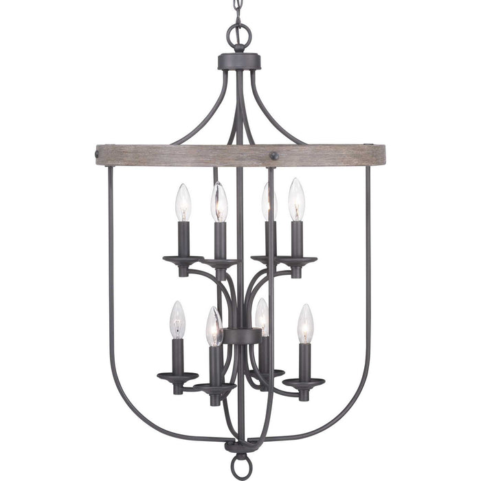 Eight Light Foyer Pendant from the Gulliver collection in Graphite finish
