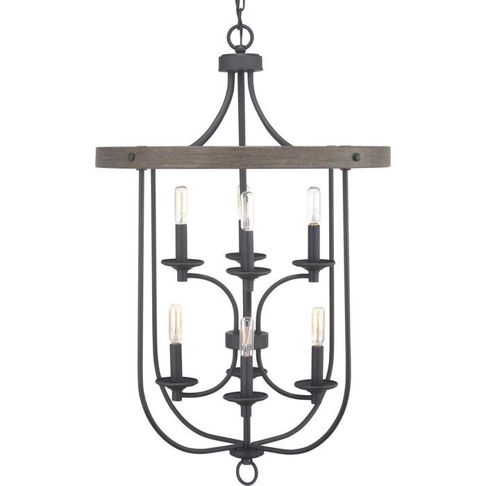 Eight Light Foyer Pendant from the Gulliver collection in Graphite finish