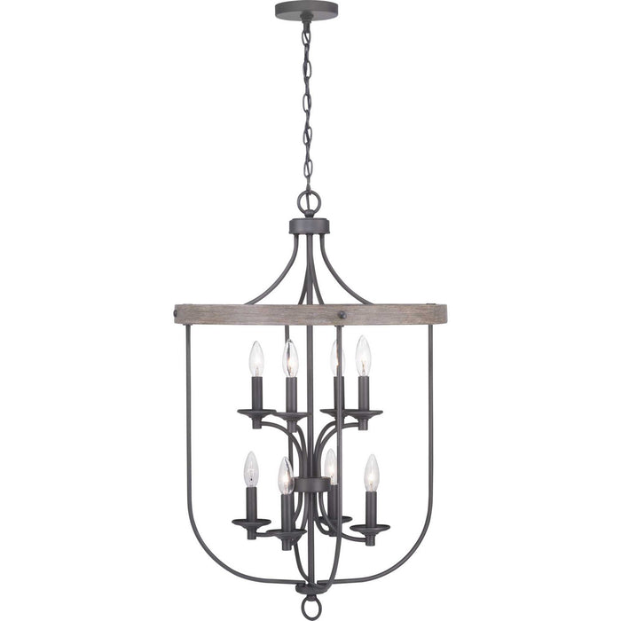 Progress Lighting - P500158-143 - Eight Light Foyer Pendant - Gulliver - Graphite