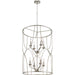 Progress Lighting - P500177-134 - Eight Light Foyer Pendant - Landree - Silver Ridge