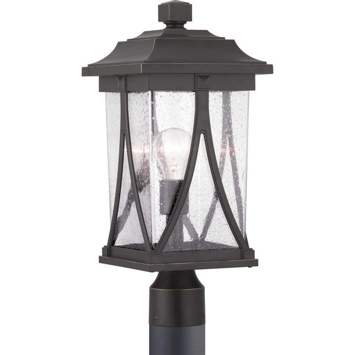 One Light Post Lantern from the Abbott collection in Antique Bronze finish