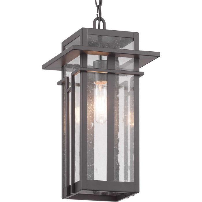 One Light Hanging Lantern from the Boxwood collection in Antique Bronze finish