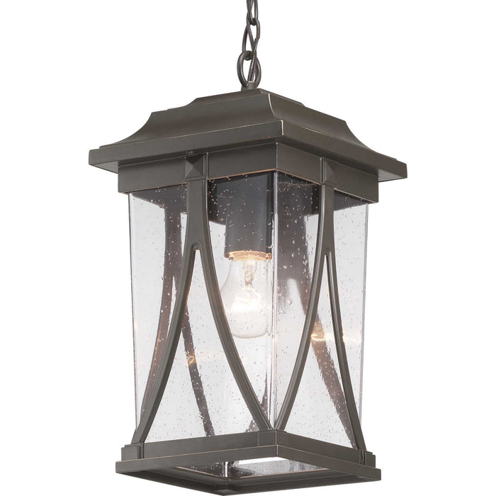 One Light Hanging Lantern from the Abbott collection in Antique Bronze finish