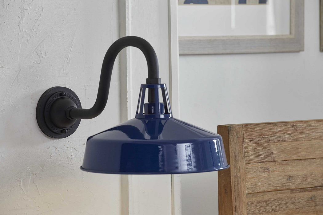 One Light Wall Lantern from the Cedar Springs collection in Navy finish