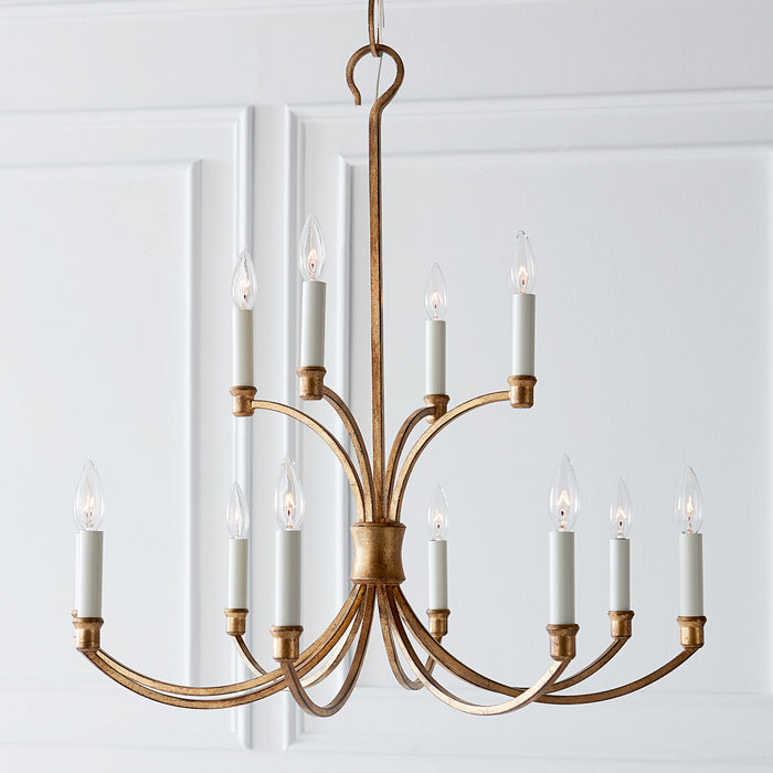 12 Light Chandelier from the Westerly collection in Antique Gild finish