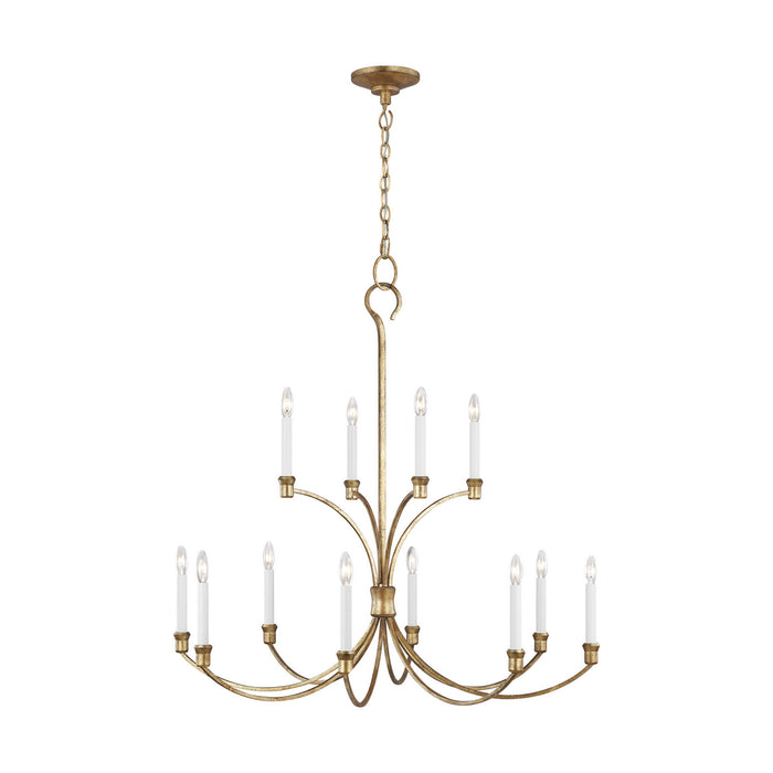 Generation Lighting - CC10712ADB - 12 Light Chandelier - Westerly - Antique Gild