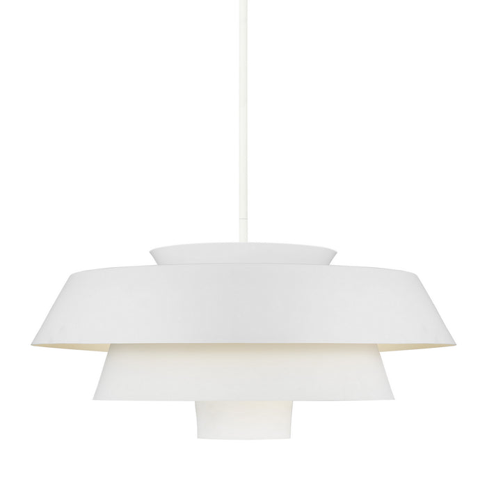 One Light Pendant from the BRISBIN collection in Matte White finish