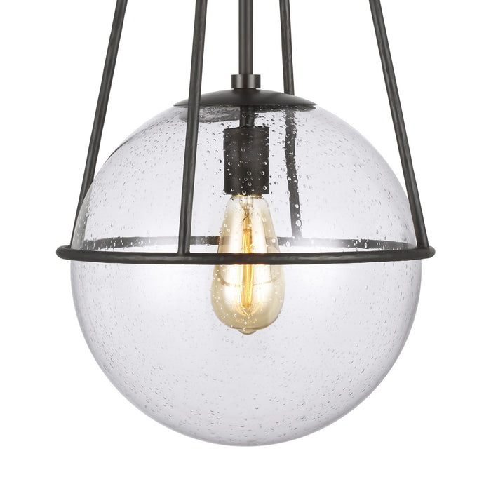 One Light Pendant from the ATLAS collection in Aged Iron finish