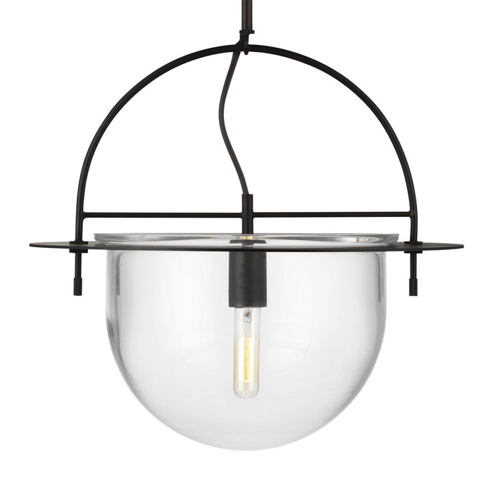 One Light Pendant from the Nuance collection in Aged Iron finish