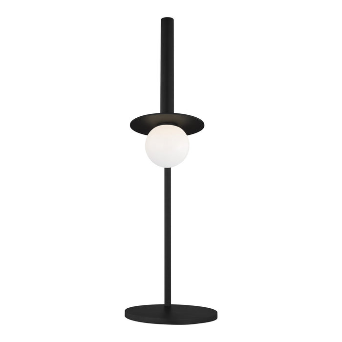 One Light Table Lamp from the Nodes collection in Midnight Black finish