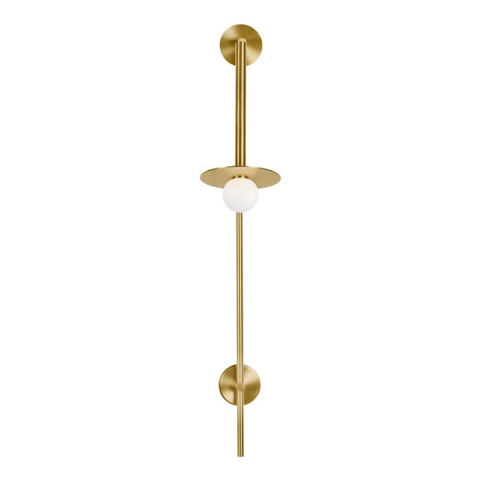 One Light Wall Sconce from the Nodes collection in Burnished Brass finish