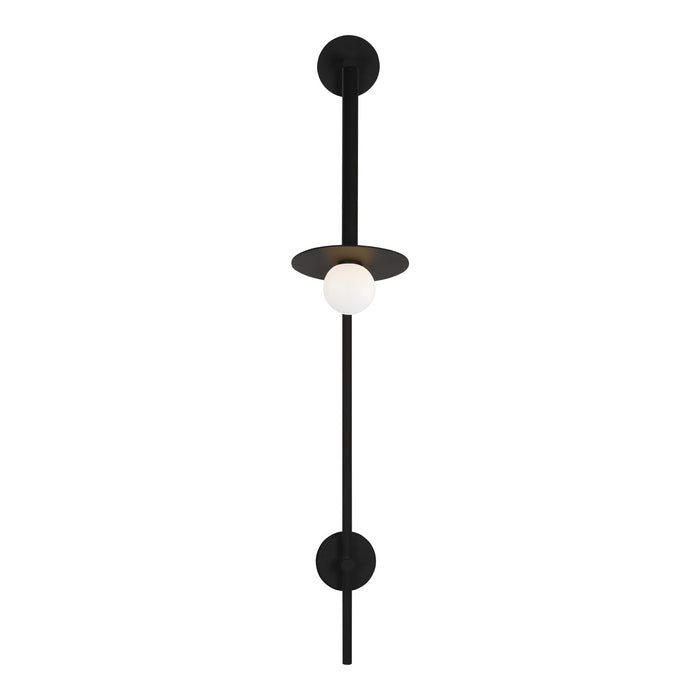 One Light Wall Sconce from the Nodes collection in Midnight Black finish