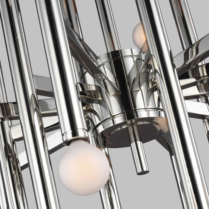 24 Light Chandelier from the Beckham Modern collection in Polished Nickel finish