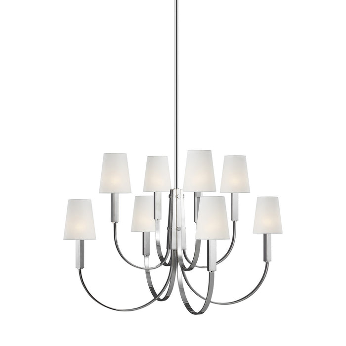 Eight Light Chandelier from the LOGAN collection in Polished Nickel finish