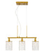 Elegant Lighting - LD7501BR - Three Light Pendant - Taylor - Brass And Clear