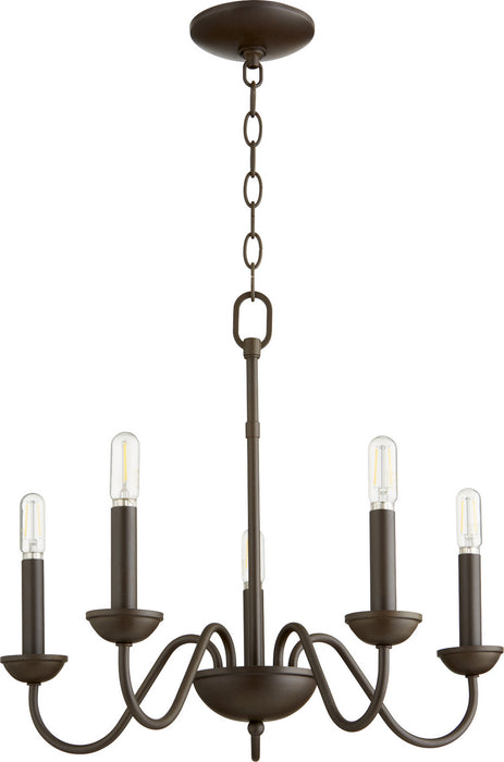 Quorum - 6040-5-86 - Five Light Chandelier - Oiled Bronze