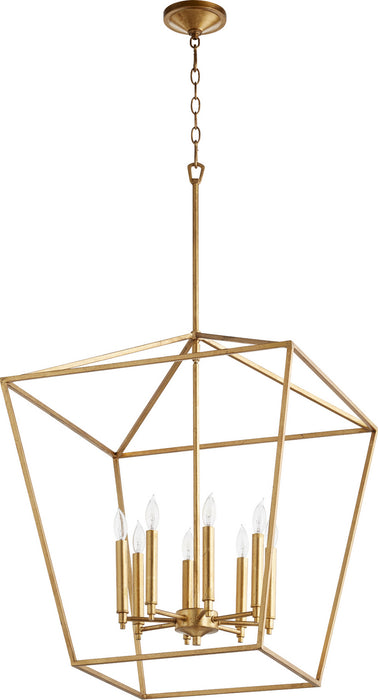 Quorum - 604-8-74 - Eight Light Entry Pendant - Gabriel - Gold Leaf