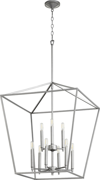 Quorum - 604-9-64 - Nine Light Entry Pendant - Gabriel - Classic Nickel