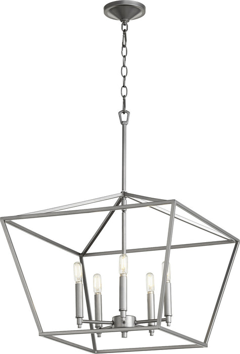 Five Light Chandelier from the Gabriel collection in Classic Nickel finish