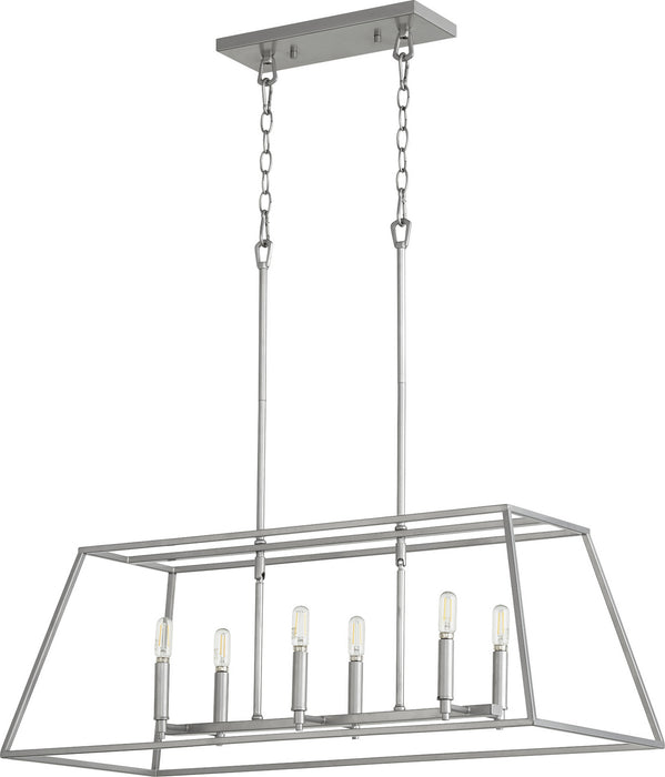 Quorum - 654-6-64 - Six Light Pendant - Gabriel - Classic Nickel