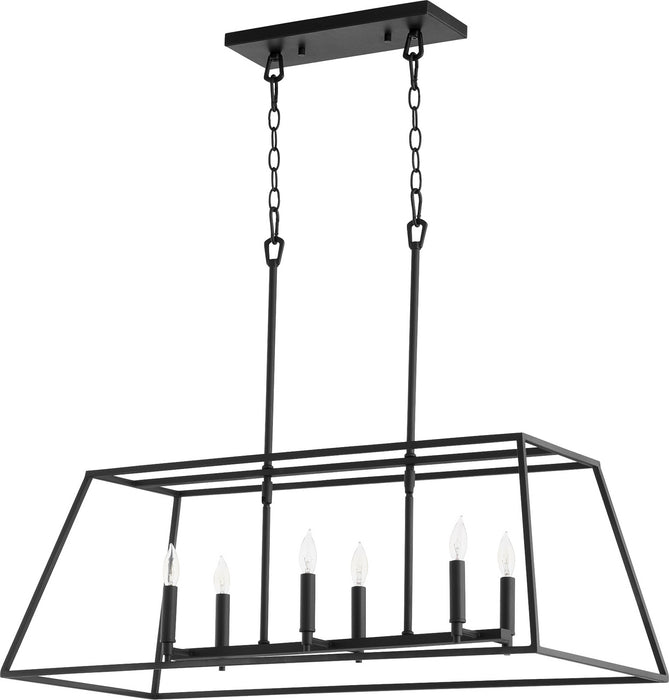 Quorum - 654-6-69 - Six Light Pendant - Gabriel - Noir