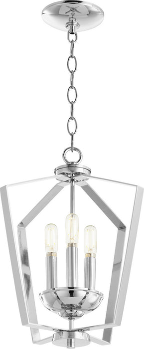 Three Light Entry Pendant in Chrome finish