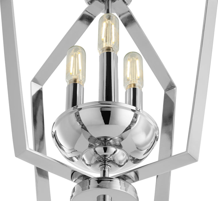 Three Light Entry Pendant in Chrome finish