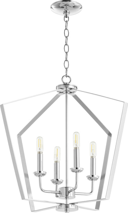 Quorum - 894-4-14 - Four Light Entry Pendant - Chrome