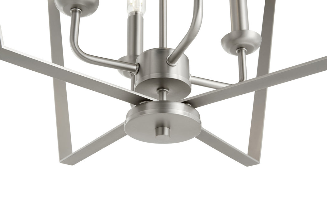 Four Light Entry Pendant in Satin Nickel finish