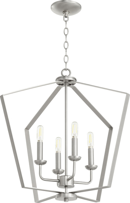 Quorum - 894-4-65 - Four Light Entry Pendant - Satin Nickel