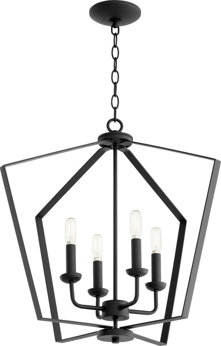 Four Light Entry Pendant in Noir finish