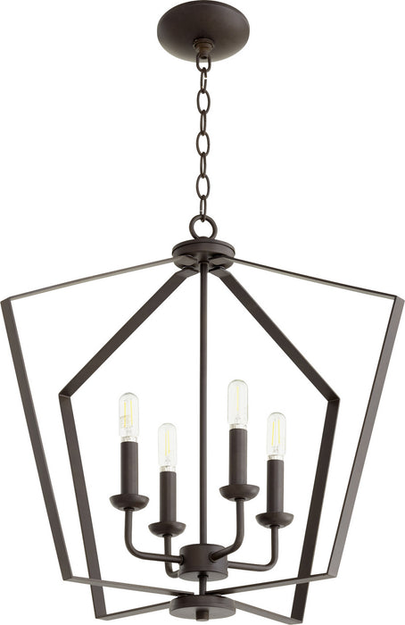 Quorum - 894-4-86 - Four Light Entry Pendant - Oiled Bronze