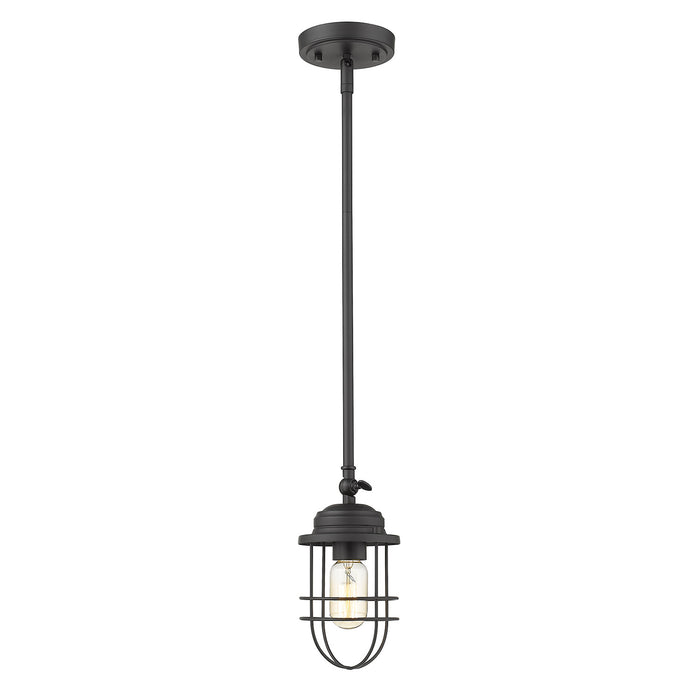 One Light Mini Pendant from the Seaport collection in Matte Black finish