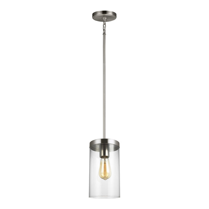 Generation Lighting - 6590301-962 - One Light Pendant - Zire - Brushed Nickel